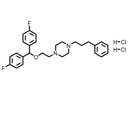 伐諾司林二鹽酸鹽,1-{2-[Bis(4-fluorophenyl)methoxy]ethyl}-4-(3-phenylpropyl)piperazine dihydrochloride