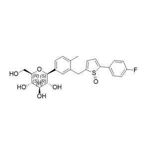 卡格列净杂质18,2-(4-fluorophenyl)-5-(2-methyl-5-((2S,3R,4R,5S,6R)-3,4,5-trihydroxy-6-(hydroxymethyl)tetrahydro-2H-pyran-2-yl)benzyl)thiophene 1-oxide