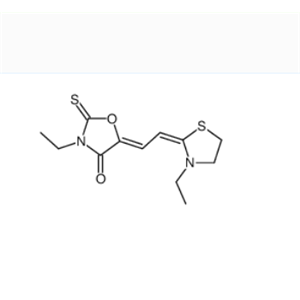 3-乙基-5-[(3-乙基噻唑烷-2-亚基)亚乙基]-2-硫代恶唑烷-4-酮,3-ethyl-5-[(3-ethylthiazolidin-2-ylidene)ethylidene]-2-thioxooxazolidin-4-one