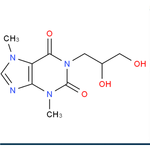1-(2,3-二羟基丙基)-3,7-二氢-3,7-二甲基-1H-嘌呤-2,6-二酮,1-(2,3-dihydroxypropyl)-3,7-dihydro-3,7-dimethyl-1H-purine-2,6-dione
