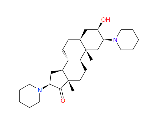 雄甾-3-羟基-2,16-双哌啶基-17-酮,Androstan-17-one, 3-hydroxy-2,16-di-1-piperidinyl-,(2,3,5,16)-(9CI)