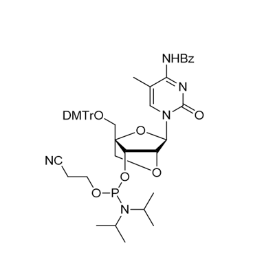 LNA-5mC(Bz) phosphoramidite,N4-benzoyl-5-methyl-5'-O-(4, 4'-dimethoxytrityl)-2'-O-4'-C-Locked-cytidine-3'-cyanoethyl Phosphoramidite