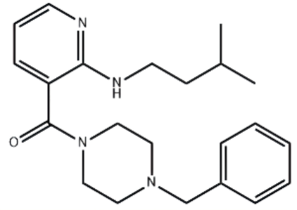 [2-[(3-甲基丁基)氨基]-3-吡啶基][4-(苯基甲基)-1-哌嗪基]甲酮,NSI-189
