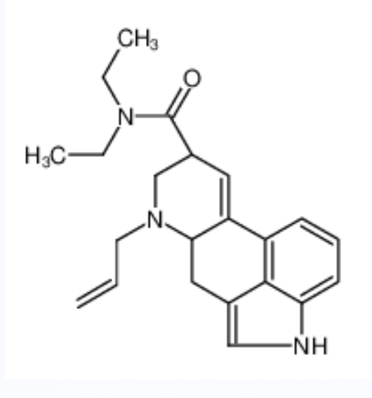 (8beta)-9,10-二去氢-N,N-二乙基-6-(2-丙烯基)-麦角灵-8-甲酰胺,(6aR,9R)-N,N-diethyl-7-prop-2-enyl-6,6a,8,9-tetrahydro-4H-indolo[4,3-fg]quinoline-9-carboxamide