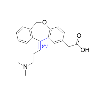 奧洛他定雜質(zhì)02,(E)-2-(11-(3-(dimethylamino)propylidene)-6,11-dihydrodibenzo[b,e]oxepin-2-yl)acetic acid