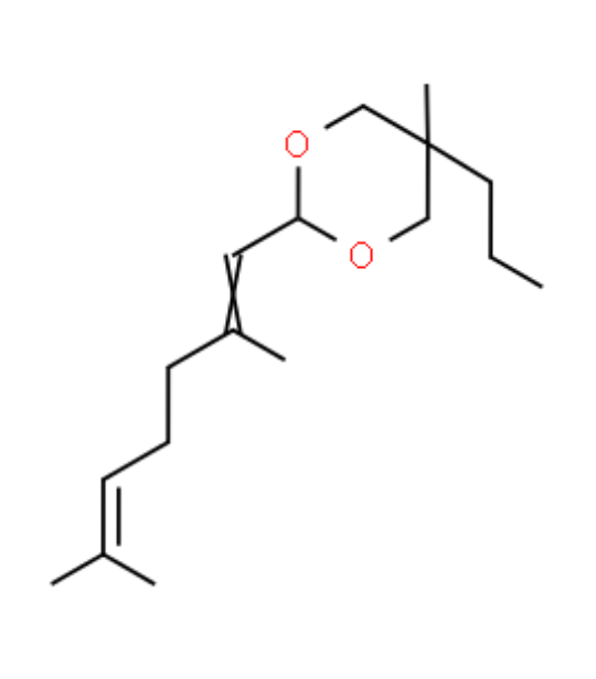 2-(2,6-dimethylhepta-1,5-dienyl)-5-methyl-5-propyl-1,3-dioxane,2-(2,6-dimethylhepta-1,5-dienyl)-5-methyl-5-propyl-1,3-dioxane