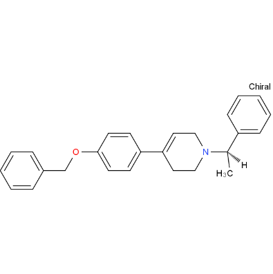 1,2,3,6-四氢-1-[(1R)-1-苯基乙基]-4-[4-(苯基甲氧基)苯基]吡啶,(R)-4-(4-(benzyloxy)phenyl)-1-(1-phenylethyl)-1,2,3,6-tetrahydropyridine