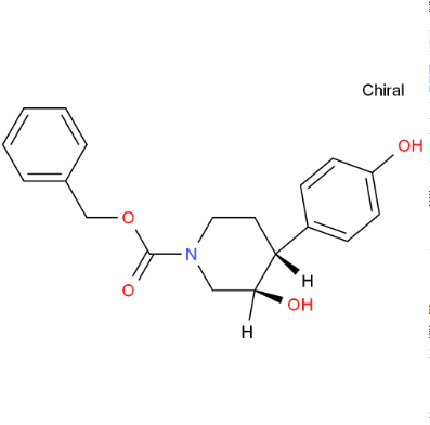 (3R,4R)-3-羟基-4-(4-羟基苯基)哌啶-1-甲酸苄酯,Benzyl(3R,4R)-3-hydroxy-4-(4-hydroxyphenyl)piperidine-1-carboxylate