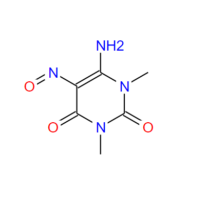 6-氨基-1,3-二甲基-5-异亚硝基尿嘧啶,6-AMino-1,3-diMethyl-5-nitroso uracil