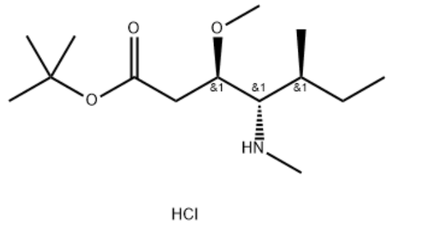 （3R,4S,5S)-叔丁基3-甲氧基-5-甲基-4-(甲基氨基)庚酸酯盐酸盐,(3R,4S,5S)-tert-butyl 3-Methoxy-5-Methyl-4-(MethylaMino)heptanoate hydroc hloride