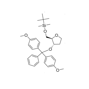 {(2R,3S)-3-[Bis-(4-methoxy-phenyl)-phenyl-methoxy]-tetrahydro-furan-2-ylmethoxy}-tert-butyl-dimethyl-silane