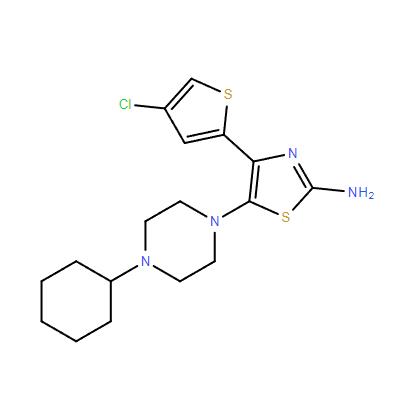 4-(4-氯噻吩-2-基)-5-(4-环己基哌嗪-1-基)噻唑-2-胺,4-(4-chlorothiophen-2-yl)-5-(4-cyclohexylpiperazin-1-yl)thiazol-2-amine