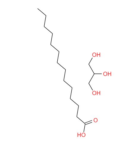 丙烷-1，2，3-三醇十四烷酸,Tetradecanoic acid, ester with 1,2,3-propanetriol