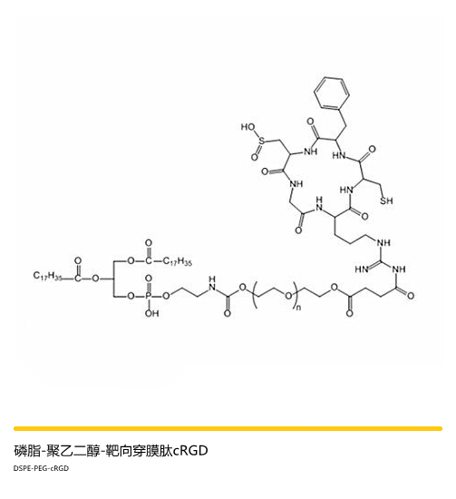 磷脂-聚乙二醇-靶向穿膜肽cRGD,DSPE-PEG-cRGD