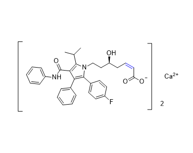 阿托伐他汀钙杂质 17,(S,Z)-7-(2-(4-fluorophenyl)-5-isopropyl-3-phenyl-4-(phenylcarbamoyl) -1H-pyrrol-1-yl)-5-hydroxyhept-2-enoic acid calcium(II)