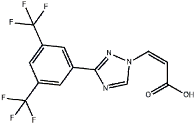 (Z)-3-(3-(3,5-双(三氟甲基)苯基)-1H-1,2,4-三唑-1-基)丙烯酸,(Z)-3-(3-(3,5-bis(trifluoroMethyl)phenyl)-1H-1,2,4-triazol-1-yl)acrylic acid