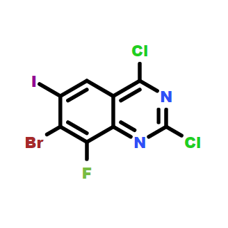 7-溴-2,4-二氯-8-氟-6-碘喹唑啉,7-Bromo-2,4-dichloro-8-fluoro-6-iodoquinazoline