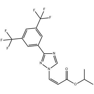 (Z)-3-(3-(3,5-双(三氟甲基)苯基)-1H-1,2,4-三唑-1-基)丙烯酸异丙酯,(Z)-isopropyl 3-(3-(3,5-bis(trifluoromethyl)phenyl)-1H-1,2,4-triazol-1-yl)acrylate
