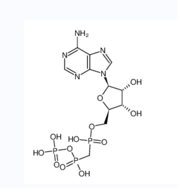 腺苷5'-[氫[[羥基(膦酰氧基)亞膦酰]甲基]膦酸酯],[(2R,3S,4R,5R)-5-(6-aminopurin-9-yl)-3,4-dihydroxyoxolan-2-yl]methoxy-[[hydroxy(phosphonooxy)phosphoryl]methyl]phosphinic acid