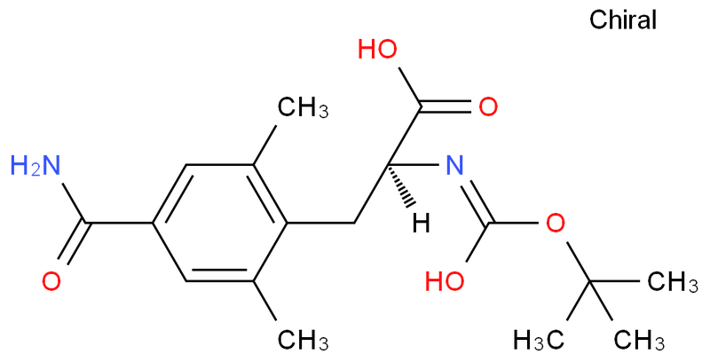 叔丁氧羰基-2,6-二甲基-4-甲酰胺基-L-苯丙氨酸,(S)-2-(tert-Butoxycarbonylamino)-3-(4-carbamoyl-2,6-dimethylphenyl)propanoic acid