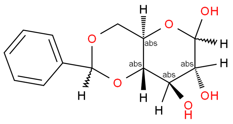 4,6-O-苄叉-D-吡喃葡萄糖,4,6-O-benzylidene-D-glucopyranose