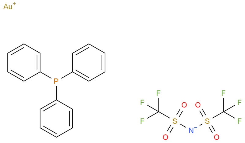 三苯基膦金(I)双(三氟甲磺酰基)亚胺,[Bis(trifluoromethanesulfonyl)imidate](triphenylphosphine)gold(I) (2:1) toluene adduct