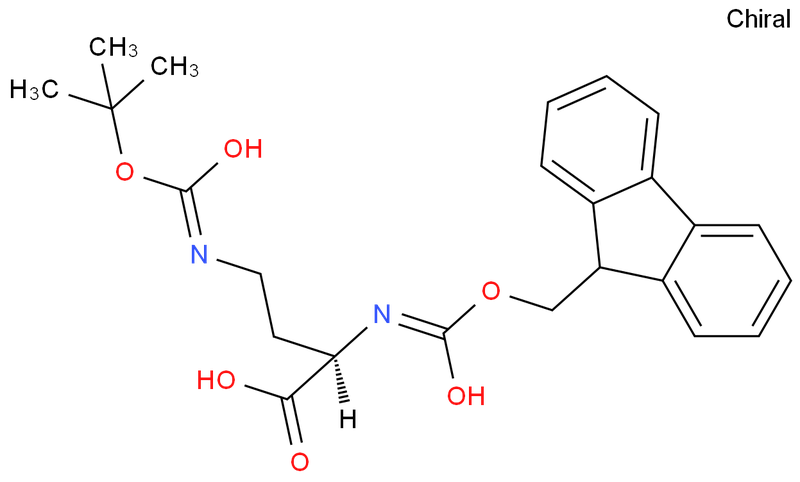 N -芴甲氧羰基-N'-叔丁氧羰基-D-二氨基丁酸,Fmoc-D-Dab(Boc)-OH(Na-Fmoc-N4-Boc-D-2,4-Diaminobutyric acid)