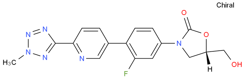 (S)-3-(3-fluoro-4-(6-(2-Methyl-2H-tetrazol-5-yl)pyridin-3-yl)phenyl)-5-(hydroxyMethyl)oxazolidin-2-one,(S)-3-(3-fluoro-4-(6-(2-Methyl-2H-tetrazol-5-yl)pyridin-3-yl)phenyl)-5-(hydroxyMethyl)oxazolidin-2-one
