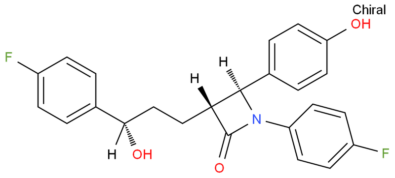 伊折麦布,(3R,4S)-1-(4-fluorophenyl)-3-((S)-3-(4-fluorophenyl)-3-hydroxypropyl)-4-(4-hydroxyphenyl)azetidin-2-one