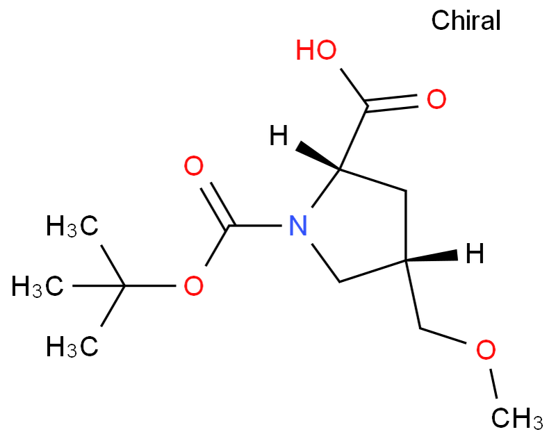 (2S,4S)-4-(甲氧基甲基)-1,2-吡咯烷二甲酸 1-叔丁基酯,(2S,4S)-4-(Methoxymethyl)-1,2-pyrrolidinedicarboxylic acid 1-(1,1-dimethylethyl) ester
