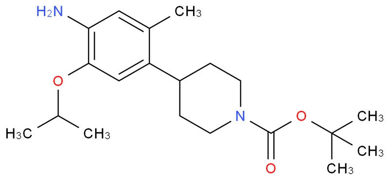 N-BOC-4-(4-氨基-5-异丙氧基-2-甲基苯基)哌啶,tert-butyl 4-(4-aMino-5-isopropoxy-2-Methylphenyl)piperidine-1-carboxylate