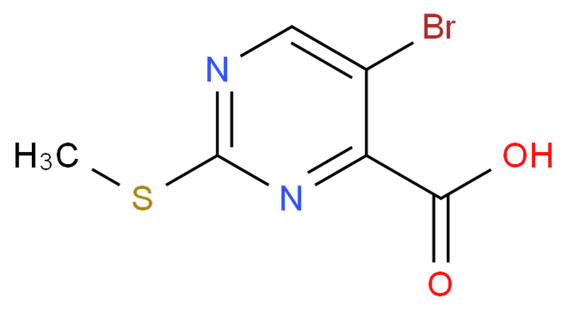 5-溴-2-(甲巯基)-4-嘧啶甲酸,5-Bromo-2-(methylthio)pyrimidine-4-carboxylic acid