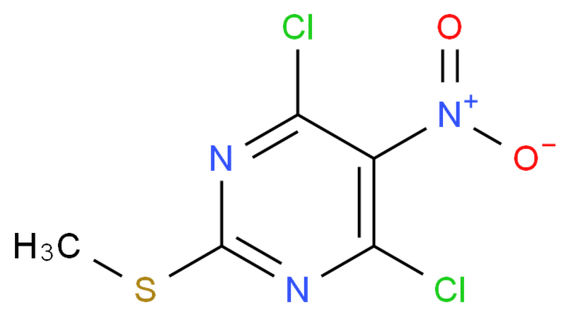 "2-methylthio-4,6-dichloro-5-nitro-pyrimidin,"2-methylthio-4,6-dichloro-5-nitro-pyrimidin