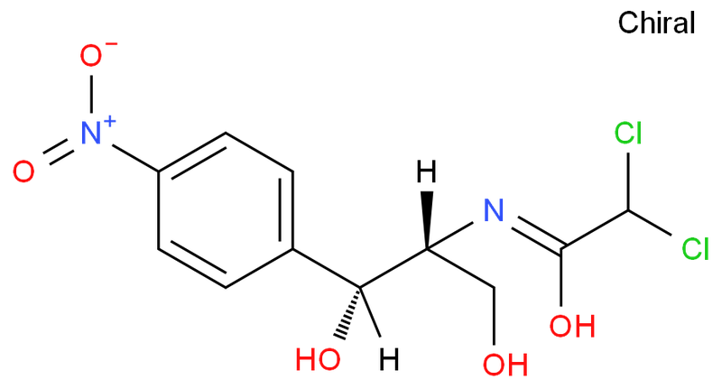 氯霉素/左旋霉素/左霉素/D(-)-苏-1-对硝基苯基-2-二氯乙酰胺基-1,3-丙二醇/D-苏式-(-)-N-[α-(羟基甲基)-β-羟基-对硝基苯乙基]-2,2-二氯乙酰胺/,Chloramphenicol