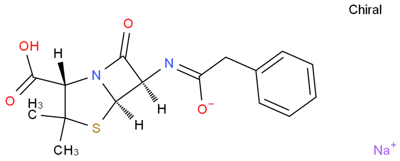 青霉素钠/青霉素G钠/苄基青霉素钠/苄青霉素钠/盘尼西林/(2S,5R,6R)-3,3-二甲基-6-(2-苯乙酰氨基)-7-氧代-4-硫杂-1-氮杂双环[3.2.0]庚烷-2-甲酸钠盐/3,3-二甲基-7-氧代-6-[(苯乙酰基)氨基]-4-硫杂-1-氮杂二环[3.2.0]庚烷-2-羧酸单钠盐/6-苯乙酰胺基青霉烷酸钠/Penicillin G Na salt