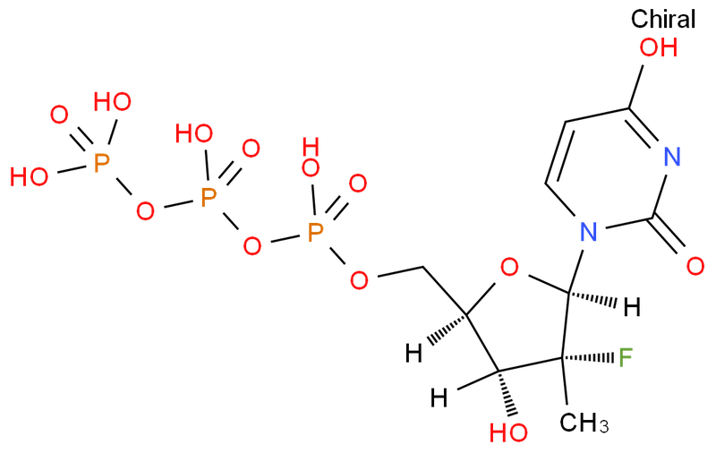 2'-deoxy-2'-α-fluoro-2'-β-C-methyl-U-TP,2'-deoxy-2'-α-fluoro-2'-β-C-methyl-U-TP