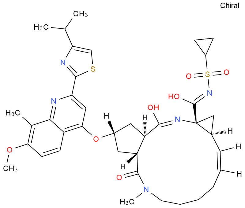 (2R,3aR,10Z,11aS,12aR,14aR)-N-(环丙基磺酰基)-2,3,3a,4,5,6,7,8,9,11a,12,13,14,14a-十四氢-2-[[7-甲氧基-8-甲基-2-[4-(1-甲基乙基)-2-噻唑基]-4-喹啉基]氧基]-5-甲基-4,14-二氧代环戊并[c]环丙并[g][1,6]二氮杂环十四烯-12a(1H)-甲酰,(2R,3aR,10Z,11aS,12aR,14aR)-N-(Cyclopropylsulfonyl)-2,3,3a,4,5,6,7,8,9,11a,12,13,14,14a-tetradecahydro-2-[[7-methoxy-8-methyl-2-[4-(1-methylethyl)-2-thiazolyl]-4-quinolinyl]oxy]-5-methyl-4,14-dioxocyclopenta[c]cyclopropa[g][1,6]diazacyclotetradecine-12a(1H)-carboxamid