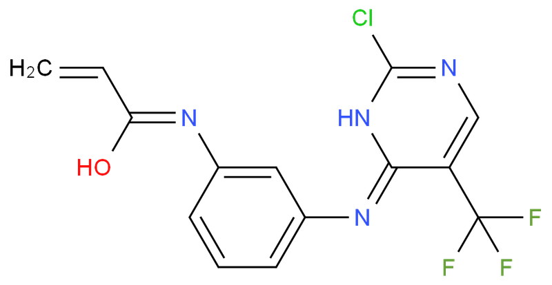 N-(3-(2-chloro-5-(trifluoromethyl)pyrimidin-4-ylamino)phenyl)acrylamide,N-(3-(2-chloro-5-(trifluoromethyl)pyrimidin-4-ylamino)phenyl)acrylamide