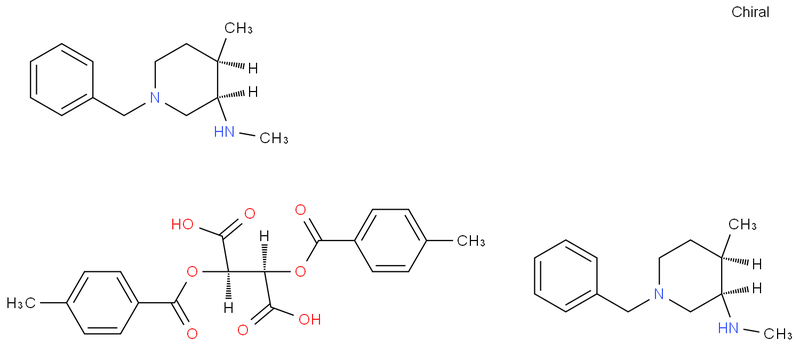 (2R,3R)-2,3-双[(4-甲基苯甲酰基)氧基]丁二酸和 (3R,4R)-N,4-二甲基-1-(苯基甲基)-3-哌啶胺的化合物,(2R,3R)-2,3-Bis[(4-methylbenzoyl)oxy]butanedioic acid compd. with (3R,4R)-N,4-dimethyl-1-(phenylmethyl)-3-piperidinamine