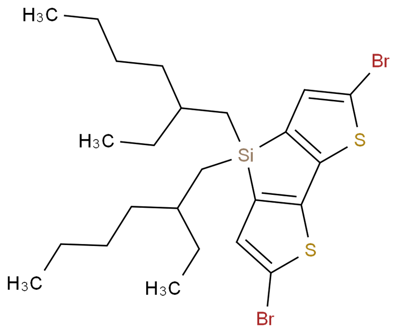 2,6-二溴-4,4-双(2-乙基己基)-4H-硅杂环戊二烯并[3,2-b:4,5-b']二噻吩{2,6-Dibromo-4,4-bis(2-ethylhexyl)-4H-silolo[3,2-b:4,5-b']dithiophene}