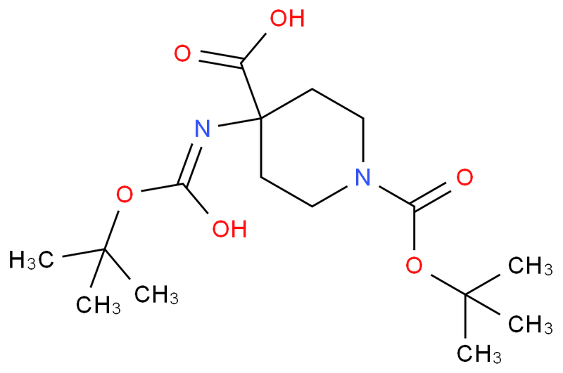 1-(tert-butoxycarbonyl)-4-((tert-butoxycarbonyl)amino)piperidine-4-carboxylic acid,1-(tert-butoxycarbonyl)-4-((tert-butoxycarbonyl)amino)piperidine-4-carboxylic acid