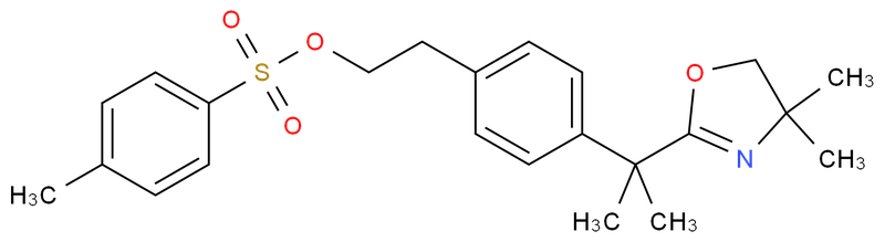 比拉斯汀中间体，4-[1-(4,5-二氢-4,4-二甲基-2-恶唑基)-1-甲基乙基]苯乙醇对甲苯磺酸酯,2-[4-[1-(4,4-dimethyl-5H-oxazol-2-yl)-1-methyl-ethyl]phenyl]ethyl 4-methylbenzenesulfonate