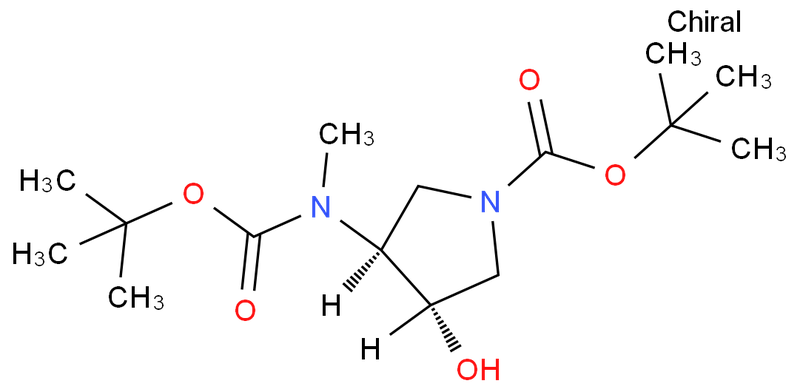 (3S,4S)-tert-butyl 3-(tert-butoxycarbonyl(methyl)amino)-4-hydroxypyrrolidine-1-carboxylate,(3S,4S)-tert-butyl 3-(tert-butoxycarbonyl(methyl)amino)-4-hydroxypyrrolidine-1-carboxylate