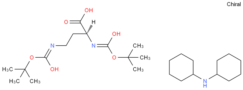 N-叔丁氧羰基-N'-叔丁氧羰基-L-2,4-二氨基丁酸二环己胺盐,Boc-Dab(Boc)-OH·DCHA(Na,N4-diBoc-2,4-Diaminobutyric acid dicyclohexylamine salt)