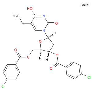 3',5'-二-O-(4-氯苯甲酰基)-2'-脱氧-5-乙基尿苷