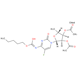5‘-脱氧-5-氟-N-[(戊氧基)羰基]胞苷 2‘,3‘-二乙酸酯