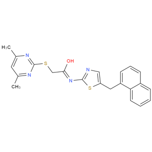 乙酰胺，2-[(4,6-二甲基-2-嘧啶基)硫]-N-[5-(1-萘甲基)-2-噻唑]-