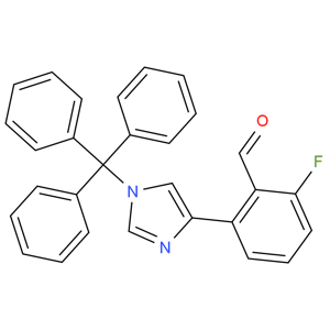 2-氟-6-（1-三苯甲基-1H-咪唑-4-）苯甲醛