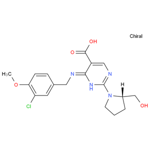 (S)-4-[(3-氯-4-甲氧苯基)氨基]-2-[2-(羟基甲基)吡咯-1-基]嘧啶-5-甲酸