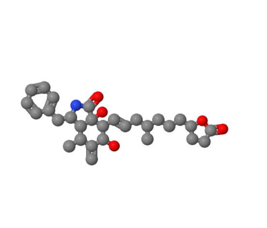 二氢细胞松弛素 B Γ-内酯,octahydro-6,7a-dihydroxy-4-methyl-7-[4-methyl-7-(tetrahydro-5-oxo-2-furyl)-1-heptenyl]-3-(phenylmethyl)-1H-isoindol-1-one